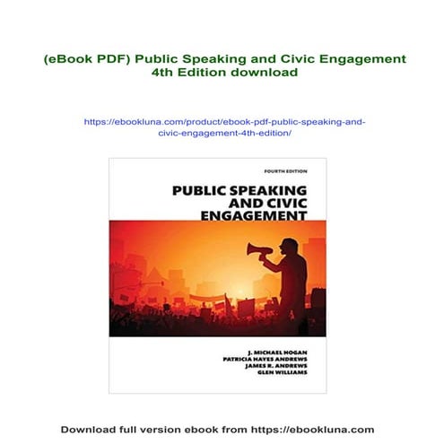 (eBook PDF) Public Speaking and Civic Engagement 4th Edition