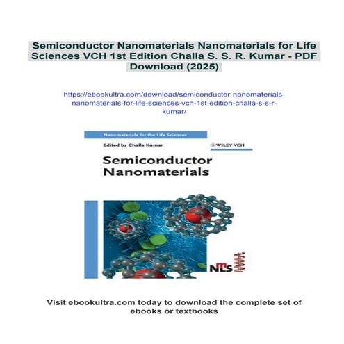 Semiconductor Nanomaterials Nanomaterials for Life Sciences VCH 1st ...