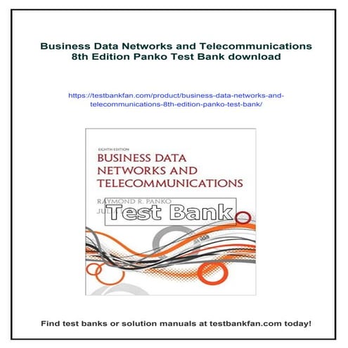 Business Data Networks and Telecommunications 8th Edition Panko Test ...