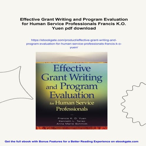 Effective Grant Writing and Program Evaluation for Human Service ...