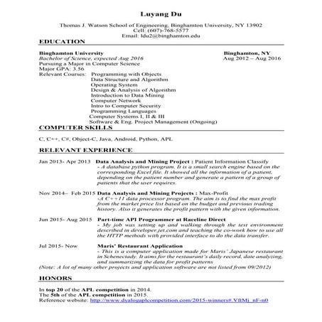 LuyangDuSummer2016Resume 