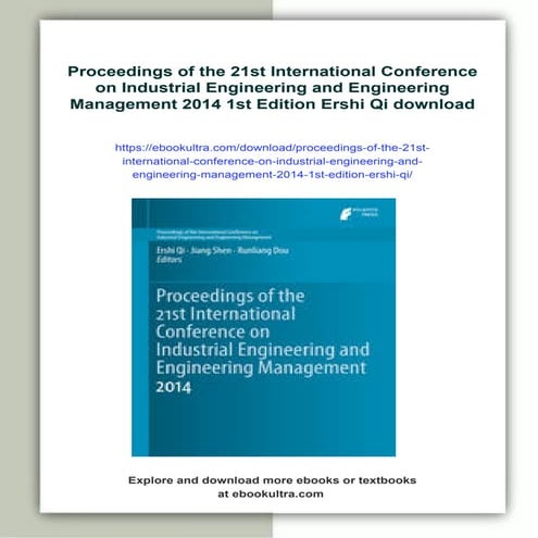 Proceedings of the 21st International Conference on Industrial Engineering an...