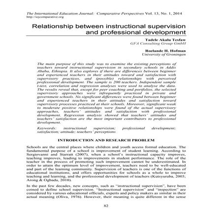 Instructional supervision and its relationship with professional development