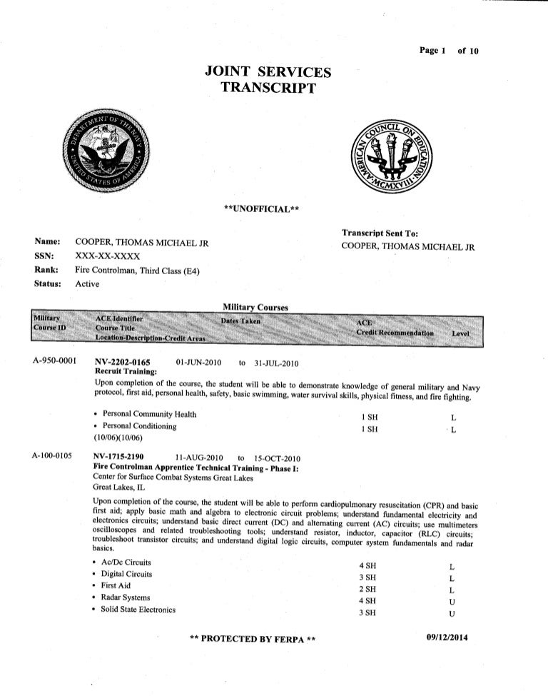 COOPER JOINT SERVICES TRANSCRIPT