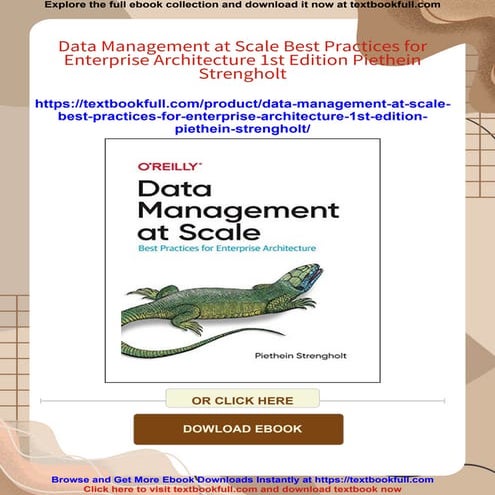 Data Management at Scale Best Practices for Enterprise Architecture 1st Editi...