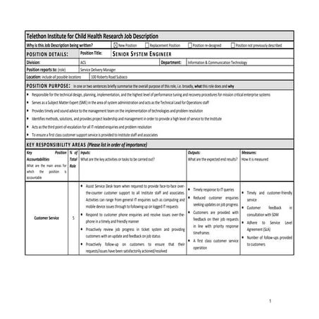 Engineer, Senior Systems IT | PPT