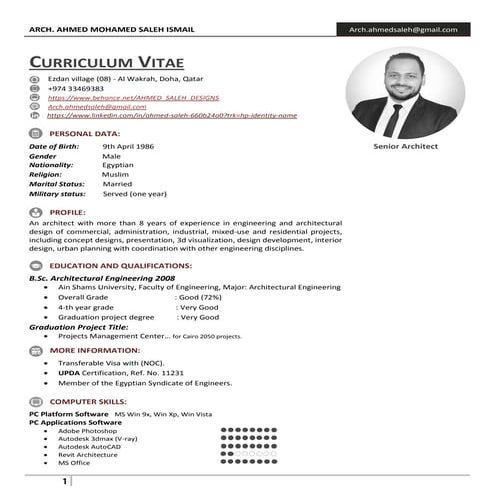 Ahmed Mohamed Saleh- CV- 2016