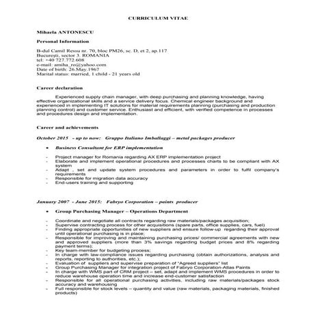 CV Mihaela Antonescu