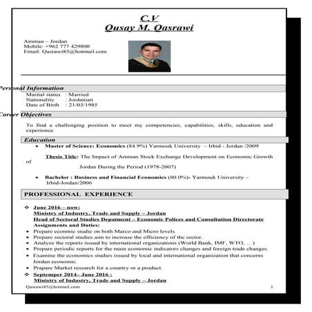 Qusay Qasrawi - CV -