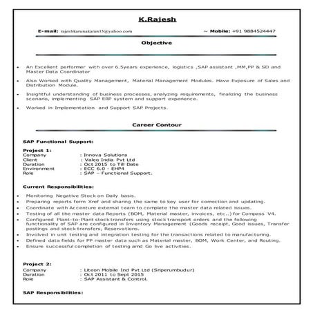 Rajesh  Resume