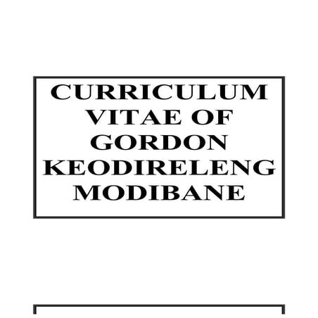 Gordon Modibane CV 2015