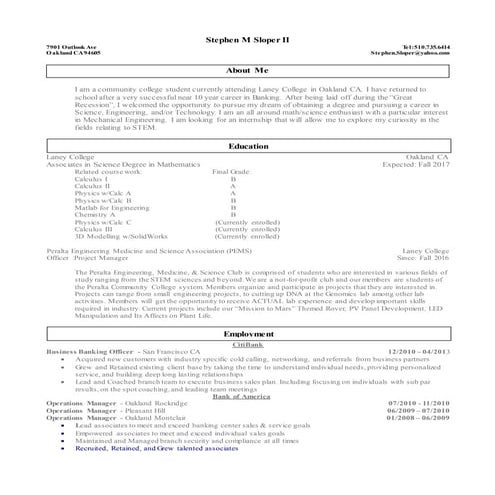 Caleb Resume September 2016 | PDF