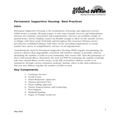 Supportive Housing 101- March 18 Presentation Corporation for ...