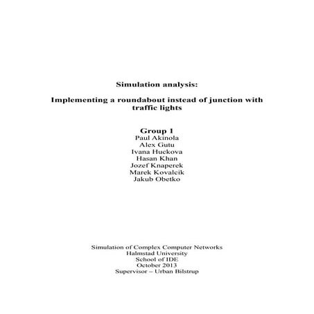 Simulation analysis Halmstad University 2013_project