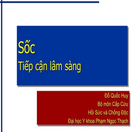 SỐC TIẾP CẬN LÂM SÀNG
