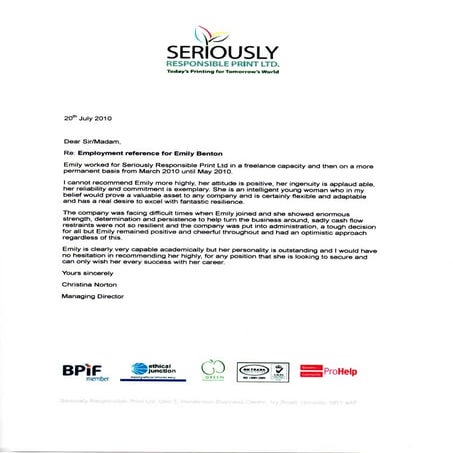 Reference letter | PDF