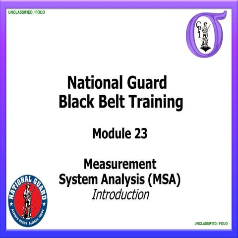 NG BB 23 Measurement System Analysis - Introduction