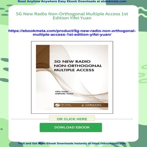 5G New Radio Non-Orthogonal Multiple Access 1st Edition Yifei Yuan