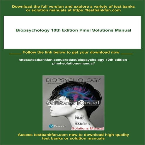 Biopsychology 10th Edition Pinel Solutions Manual