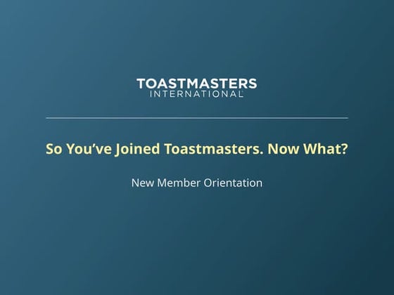 easy-Speak introduction 4 new Toastmasters members | PPTX