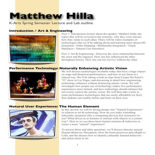 Matthew Hilla - K Arts Lecture