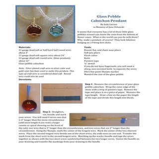 Glass Pebble Cabochon Wire Wrapped ...