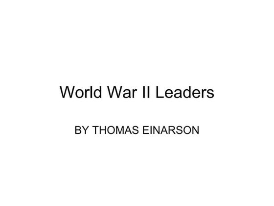 World War II Maps | PPT