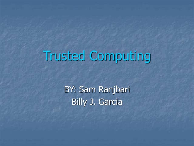 trusted computing for security confe.ppt