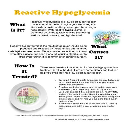 Reactive Hypoglycemia Handout