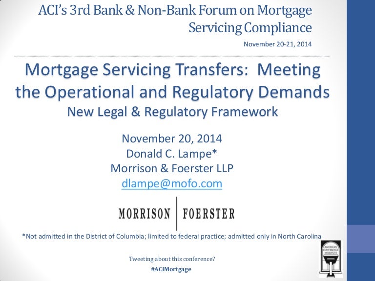 Mortgage Servicing Transfers Meeting the Operational and Regulatory