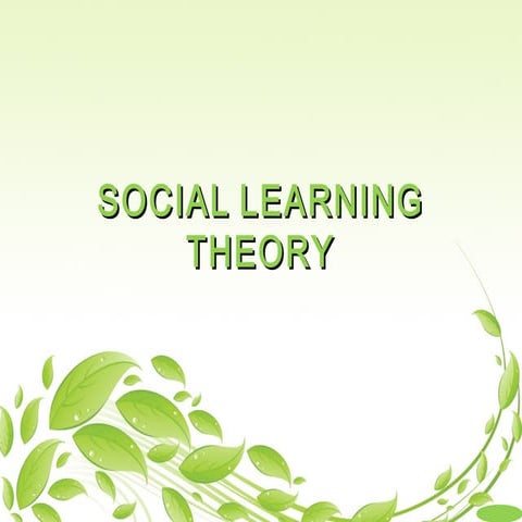 Social Learning Theory