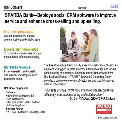 SPARDA Bank—Deploys social CRM software