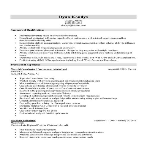 Resume - Ryan Koudys