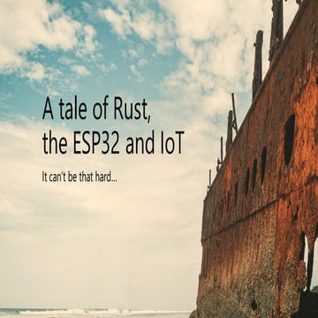 Embedded Rust on ESP2 - Rust Linz | PDF