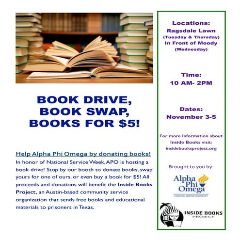 Book drive Flyer