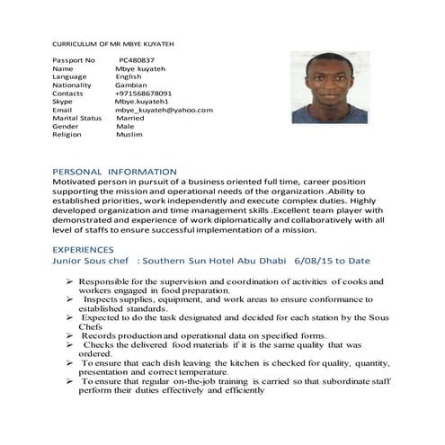 Thomas cv | DOCX