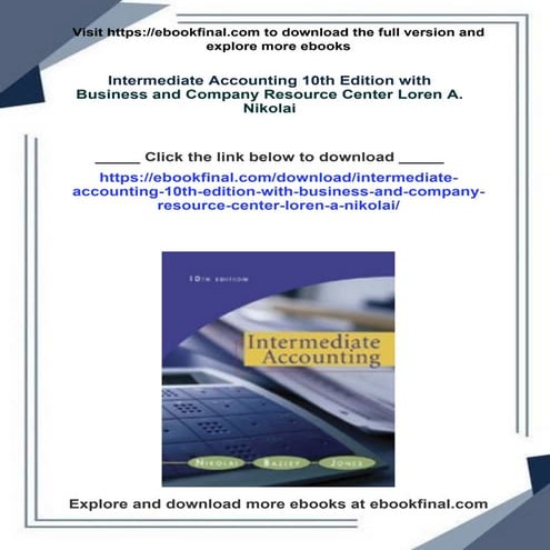 Intermediate Accounting 10th Edition with Business and Company Resource Cente...