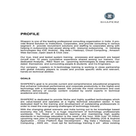 Shaperz Corporate Profile 