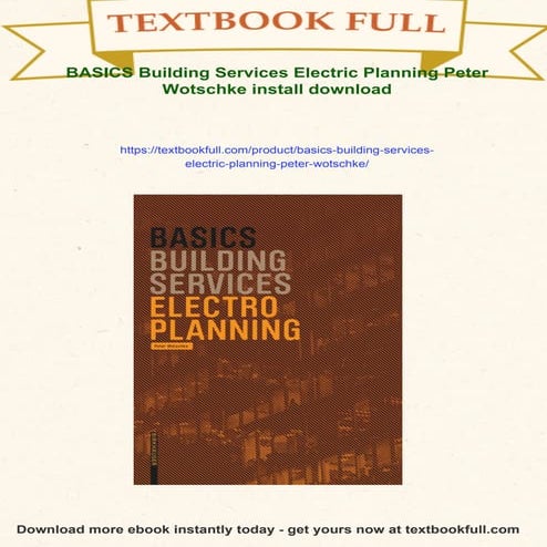 BASICS Building Services Electric Planning Peter Wotschke