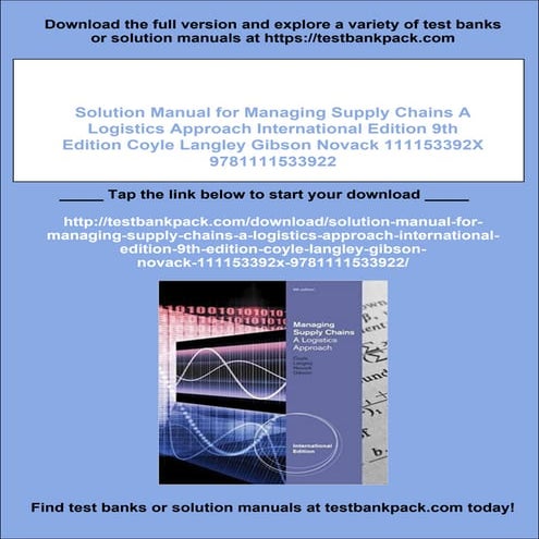 6987.pdSolution Manual for Managing Supply Chains A Logistics Approach Intern...