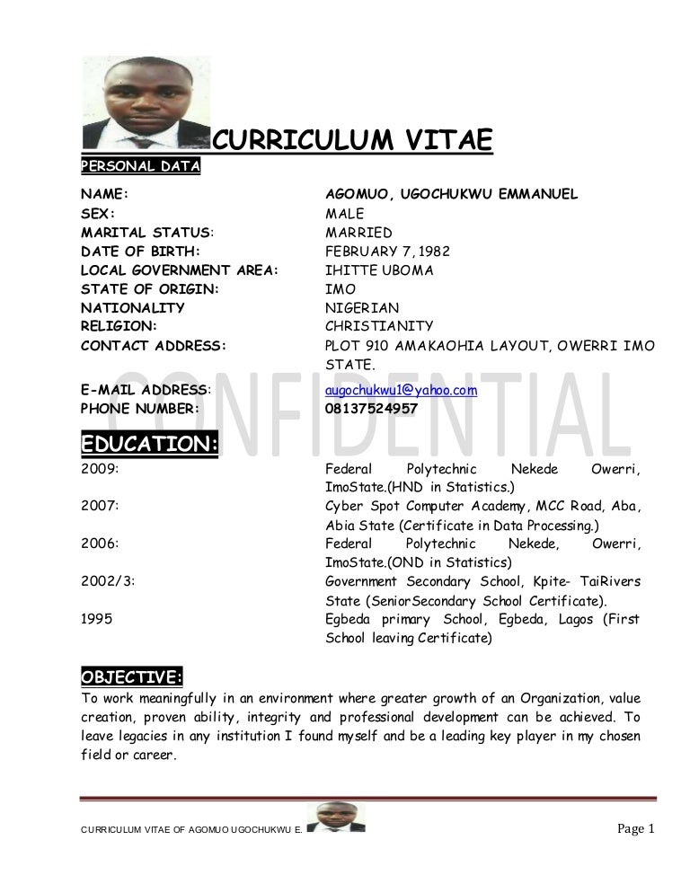 How to write a curriculum vitae picture