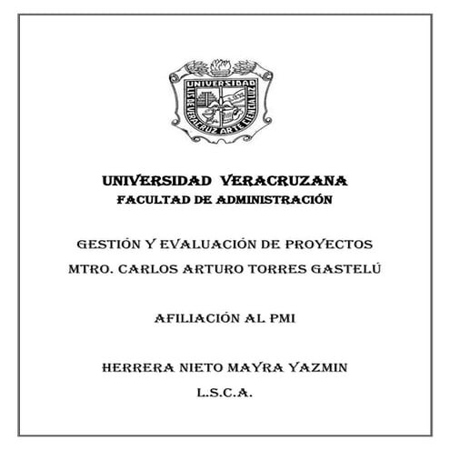 Presentación PMI | PPTX