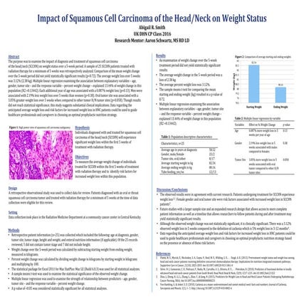 Impact of Weight Change on Cancer Prognosis - Professor Andrew G ...