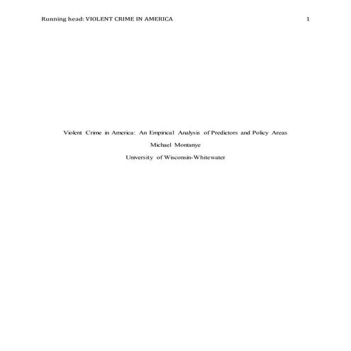 Violent Crime in America