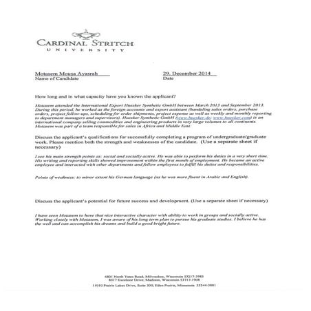 Recommendation Letter_Motasem Mousa Ayasrah | PDF