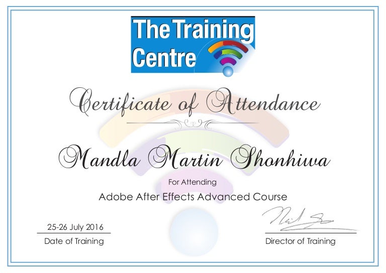 Adobe After Effects Advanced Course Certificate Mandla Martin Shonh 