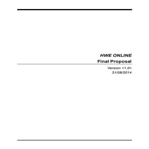 Stage 4 - Final Proposal