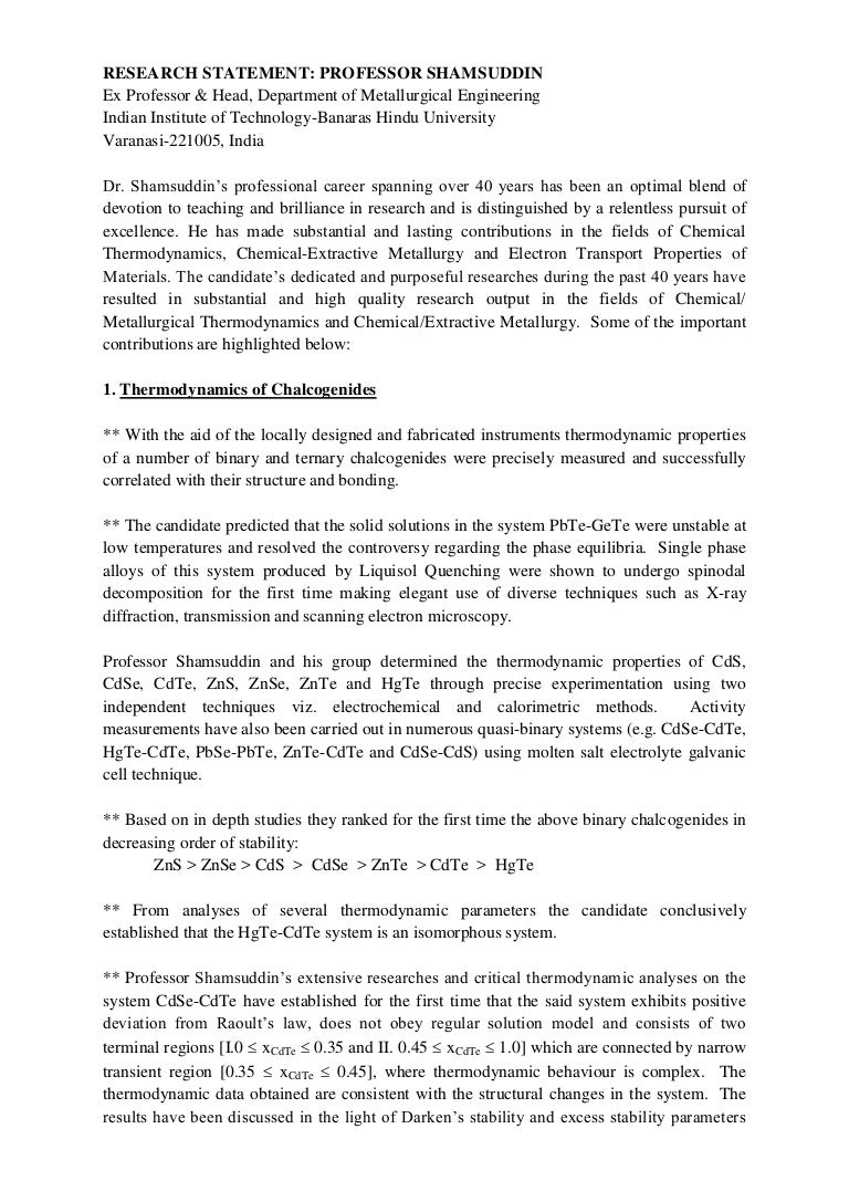 how to write an impact statement for research
