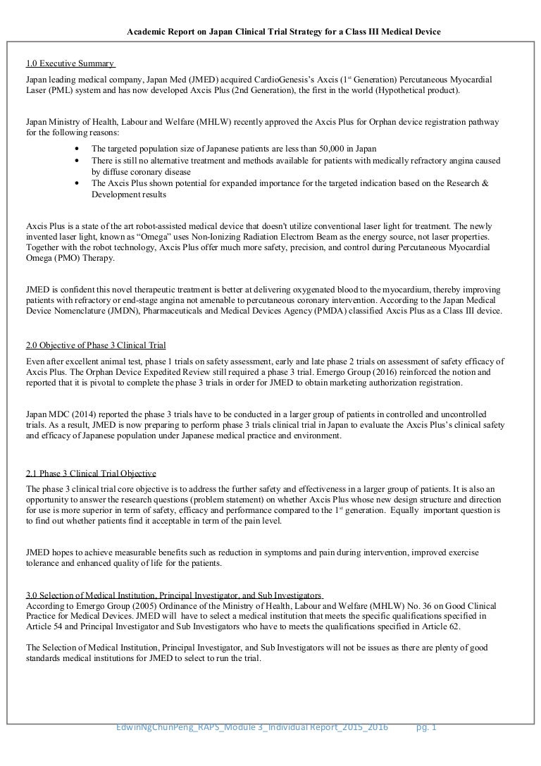 academic report on japan clinical trial strategy for a class iii medi academic report