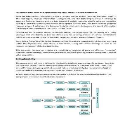 Microsoft Word - Customer Centric Sales Strategies - William Surmon